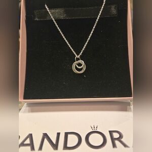 Pandora Silver Interlocking Circles Necklace